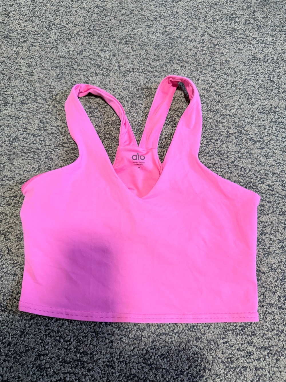 ALO Yoga Bright Pink Racerback Crop Tank